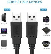 PrimeX PX-USB05 0.5 Metre USB to USB Kablo, Notebook Soğutucu Kablosu, Kısa Usb Kablo - 3