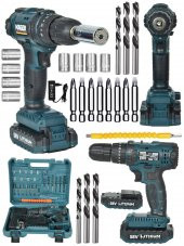 MAGER Germany Thechonology 58 Watt Şarzlı Vidalama Matkap Gator Grip Soket Dark Blue - 1
