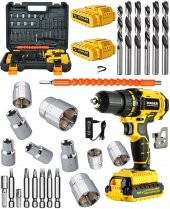 Mager Germany 58 V  8 Ah Ah Çelik Şanzuman Bakır Sargılı Çift Akülü Şarjlı Matkap Vidalama 27 Parça Set - 1