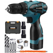 Mager MGR1012DRS Çift Akülü Li-On Bataryalı Kutulu Işıklı Akülü Vidalama Şarjlı Matkap - 1