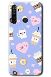 Realme 5i Kılıf HD Desen Baskılı Arka Kapak - Coffee Cake - 1