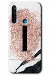 Redmi Note 8T Kılıf HD Desen Baskılı Arka Kapak - Pembe Mermer Desenli J Harfi - 1