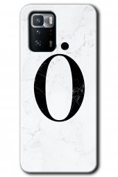 Poco x3 GT Kılıf HD Desen Baskılı Arka Kapak - Beyaz Mermer Desenli Ö Harfi - 1