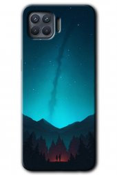 Oppo Reno 4 Lite Kılıf HD Desen Baskılı Arka Kapak - Night Fores Mount - 1