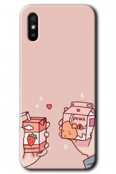 Redmi 9A Kılıf HD Desen Baskılı Arka Kapak - Meyveli Süt - 1