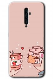 Oppo Reno 2z Kılıf HD Desen Baskılı Arka Kapak - Meyveli Süt - 1
