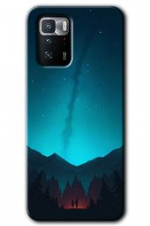 Poco x3 GT Kılıf HD Desen Baskılı Arka Kapak - Night Fores Mount - 1