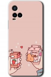Vivo Y21 Kılıf HD Desen Baskılı Arka Kapak - Meyveli Süt - 1