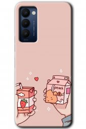Tecno Camon 18T Kılıf HD Desen Baskılı Arka Kapak - Meyveli Süt - 1