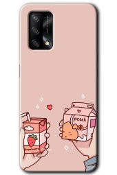 Oppo A54 Kılıf HD Desen Baskılı Arka Kapak - Meyveli Süt - 1