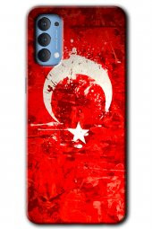 Oppo Reno 4 Kılıf HD Desen Baskılı Arka Kapak - Albayrak 2 - 1