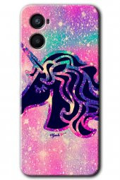 Oppo Reno 3 Kılıf HD Desen Baskılı Arka Kapak - Unicorn Kristal - 1