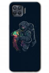 Oppo Reno 4 Lite Kılıf HD Desen Baskılı Arka Kapak - Astronot Kıyafeti - 1