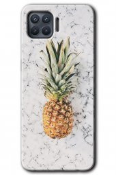 Oppo Reno 4 Lite Kılıf HD Desen Baskılı Arka Kapak - Ananas - 1