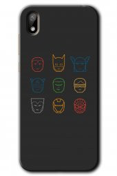 Huawei Y5 2019 Kılıf HD Desen Baskılı Arka Kapak - Avengers Minimalism - 1