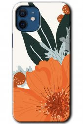 iPhone 12 Mini Kılıf HD Desen Baskılı Arka Kapak - Portakal Çiçeği - 1