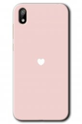 Huawei Y5 2019 Kılıf HD Desen Baskılı Arka Kapak - Sade Kalp - 1