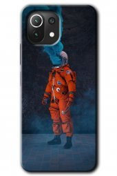 Xiaomi Mi 11 Lite Kılıf HD Desen Baskılı Arka Kapak - Smoke Astronot - 1