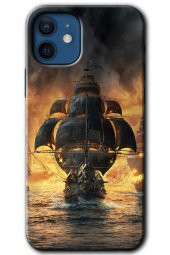 iPhone 12 Mini Kılıf HD Desen Baskılı Arka Kapak - Siyah İnci - 1