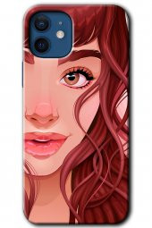 iPhone 12 Mini Kılıf HD Desen Baskılı Arka Kapak - Kızıl Kız - 1
