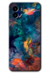 Vivo Y15s Kılıf HD Desen Baskılı Arka Kapak - Color Storm - 1