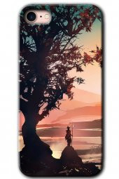 iPhone 8 Kılıf HD Desen Baskılı Arka Kapak - Yalnız Savaşcı - 1