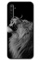 Realme 5i Kılıf HD Desen Baskılı Arka Kapak - Lion - 1