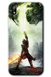 Huawei Y5 2019 Kılıf HD Desen Baskılı Arka Kapak - Dragon Hunter - 1