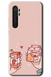 Xiaomi Mi Note 10 Lite Kılıf HD Desen Baskılı Arka Kapak - Meyveli Süt - 1