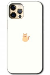 iPhone 12 Pro Max Kılıf HD Desen Baskılı Arka Kapak - Cat Minimalism - 1