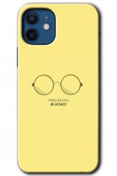 iPhone 12 Mini Kılıf HD Desen Baskılı Arka Kapak - Be Honest - 1