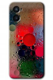 Oppo Reno 3 Kılıf HD Desen Baskılı Arka Kapak - Wet Bubbles - 1