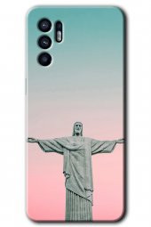 Oppo Reno 6 Kılıf HD Desen Baskılı Arka Kapak - Rio - 1