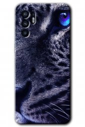 Oppo Reno 6 Kılıf HD Desen Baskılı Arka Kapak - Kaplan - 1