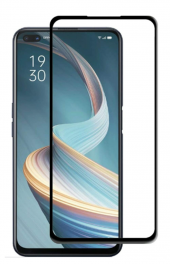 Oppo Reno 4 Lite Ekran Koruyucu 2 Adet Temperli 5D Tam Ekran Cam - 1