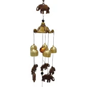 Feng Shui Metal Rüzgar Çanı Şans Bereket Filleri No.2 - 3