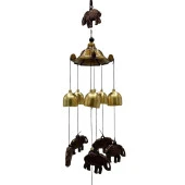 Feng Shui Metal Rüzgar Çanı Şans Bereket Filleri No.2 - 4