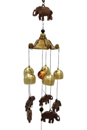 Feng Shui Metal Rüzgar Çanı Şans Bereket Filleri No.2 - 10