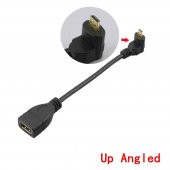 Micro HDMI 90 Derece Çevirici Kablo - Yukarı Açılı - 1