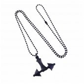 Siyah Renk Mat Dumbell Erkek Kolye - 1