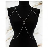 Gümüş Renk Top Zincir Kadın Vücut Zinciri - 1