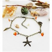 Sedef Taşlı Deniz Yıldızı & Deniz Kabuğu Kadın Halhal - 1