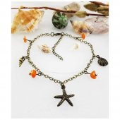 Sedef Taşlı Deniz Yıldızı & Deniz Kabuğu Kadın Halhal - 2