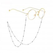 Gümüş Renk Top Zincir Gözlük Zinciri - 1