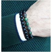 Hematit & Oniks & Jade Erkek Doğal Taş Bileklik - 2