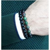 Hematit & Oniks & Jade Erkek Doğal Taş Bileklik - 4