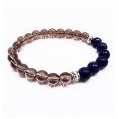 Dumanlı Kuvars & Lapis Doğal Taş Erkek Bileklik - 3