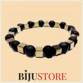 Mat Oniks - Kare Kesim Hematit Erkek Doğal Taş Bileklik - 2