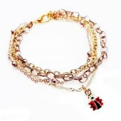 Çok Sıralı Kadın Uğur Böceği Bileklik - 2