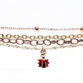 Çok Sıralı Kadın Uğur Böceği Bileklik - 3